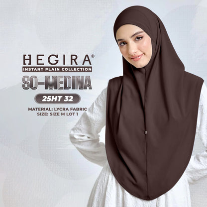 Hegira Hijab Inspired SO-MEDINA Plain Instant Collection (25HT)