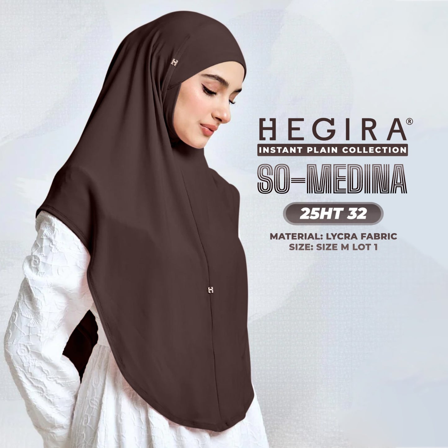 Hegira Hijab Inspired SO-MEDINA Plain Instant Collection (25HT)