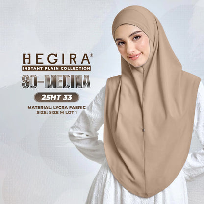 Hegira Hijab Inspired SO-MEDINA Plain Instant Collection (25HT)