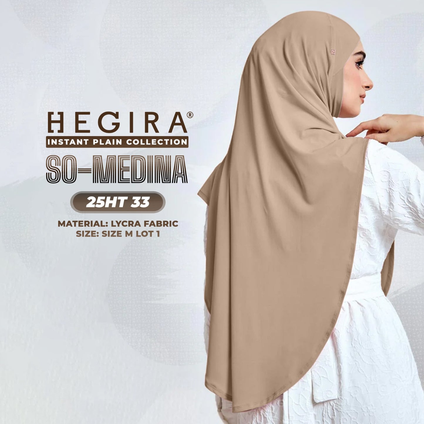 Hegira Hijab Inspired SO-MEDINA Plain Instant Collection (25HT)