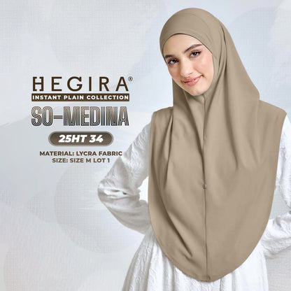 Hegira Hijab Inspired SO-MEDINA Plain Instant Collection (25HT)