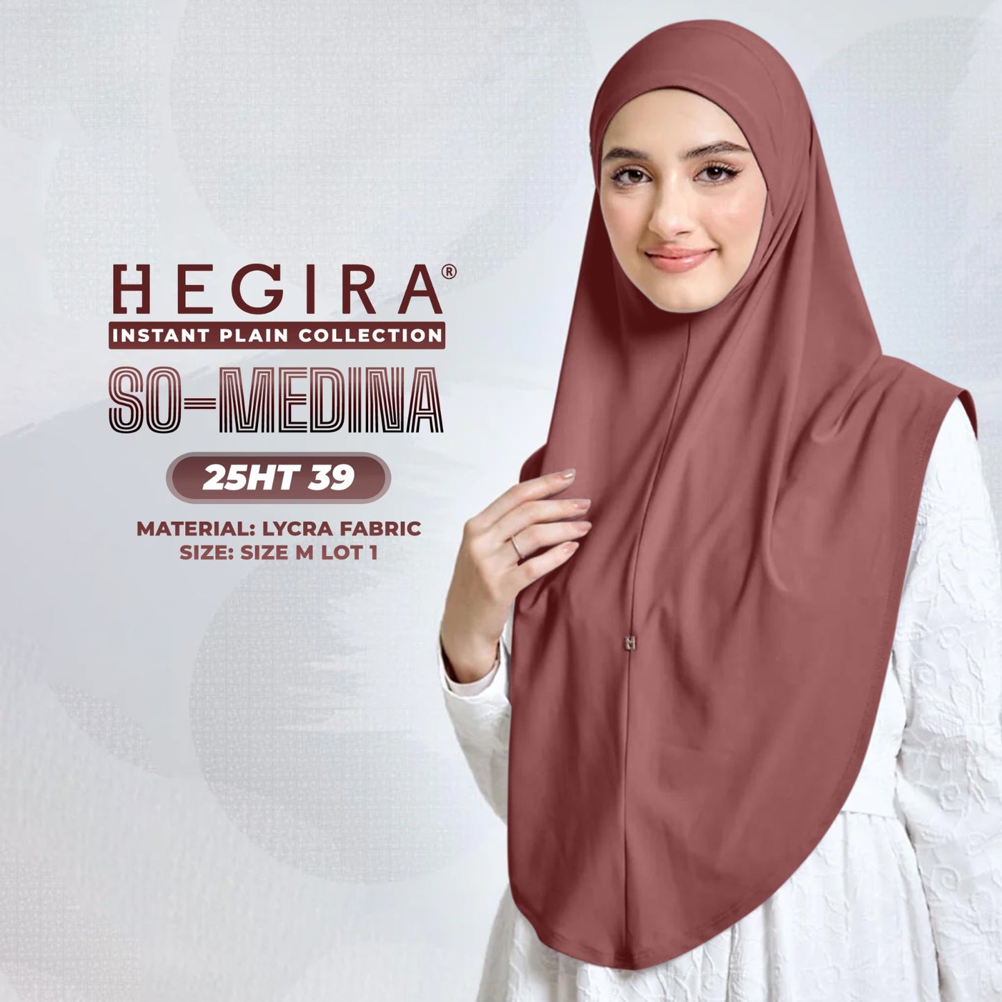 Hegira Hijab Inspired SO-MEDINA Plain Instant Collection (25HT)