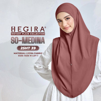 Hegira Hijab Inspired SO-MEDINA Plain Instant Collection (25HT)