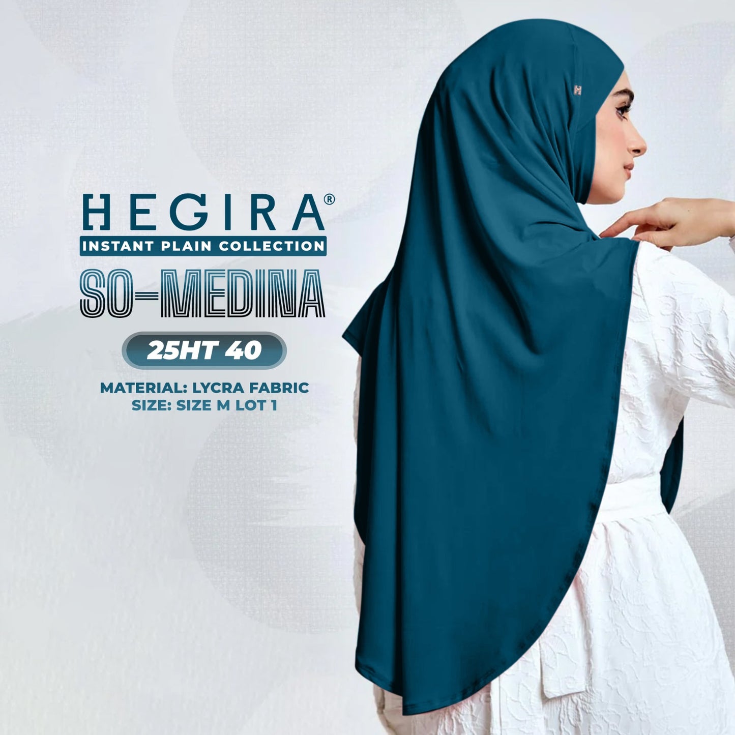 Hegira Hijab Inspired SO-MEDINA Plain Instant Collection (25HT)