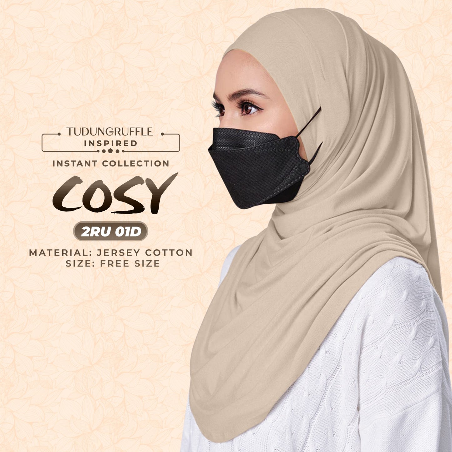 Tudung Ruffle COSY Instant Sarong