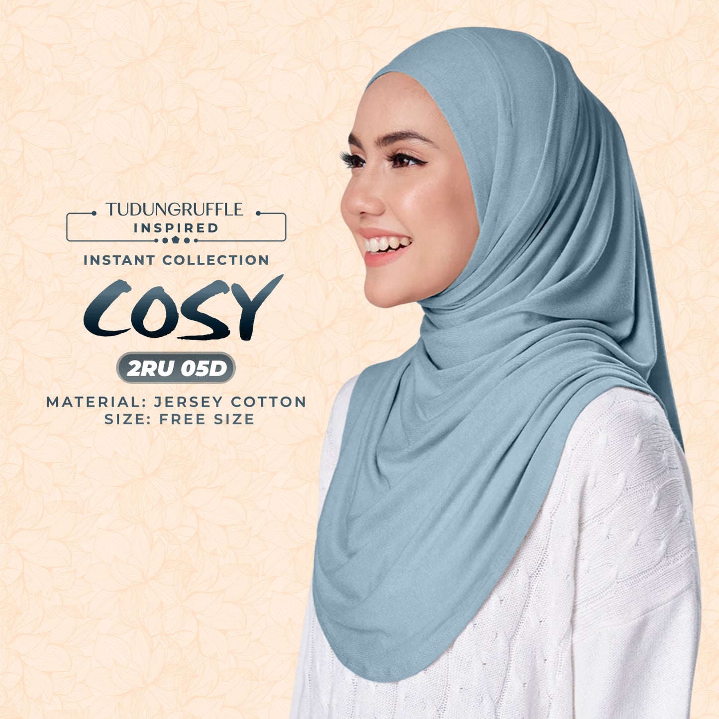 Tudung Ruffle COSY Instant Sarong