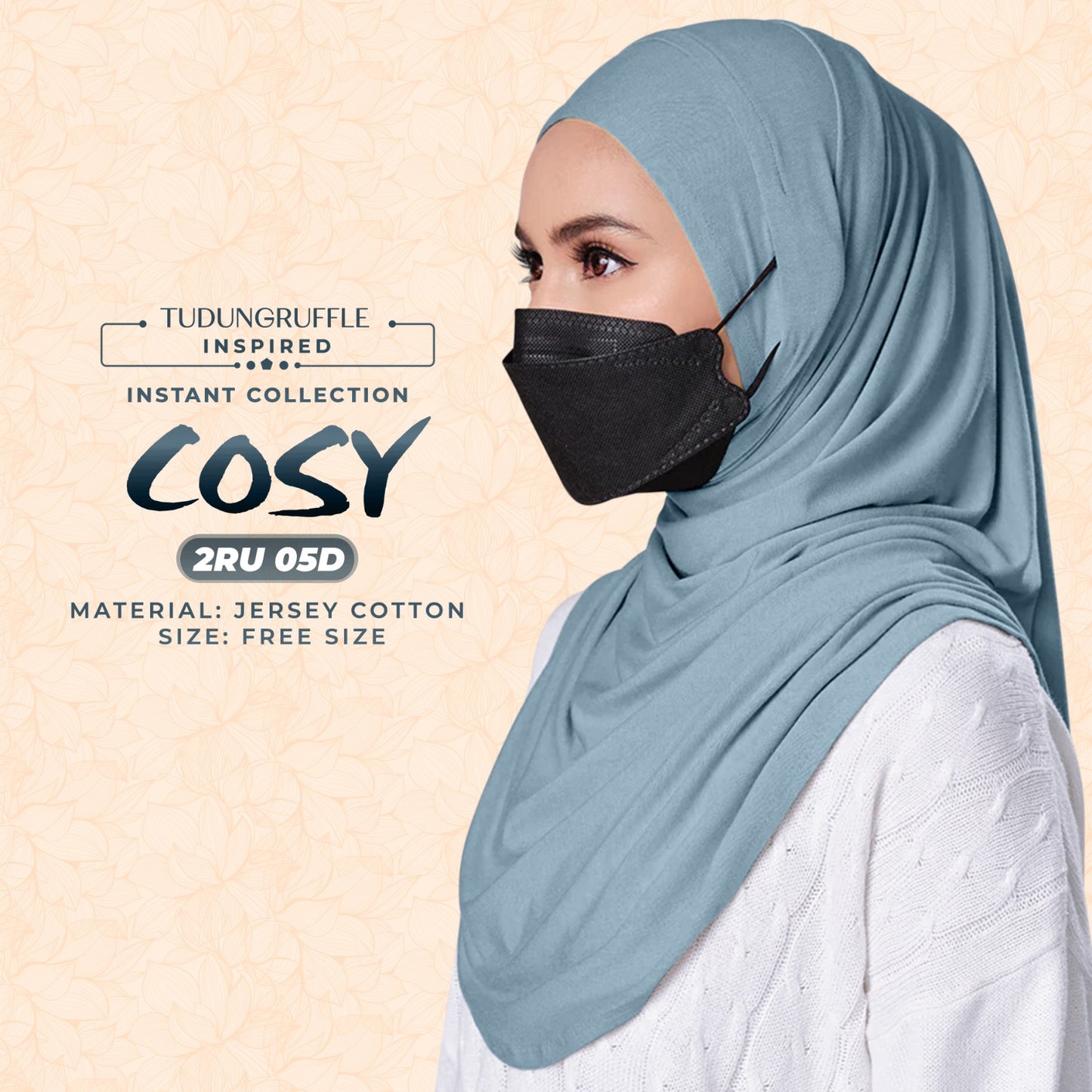 Tudung Ruffle COSY Instant Sarong