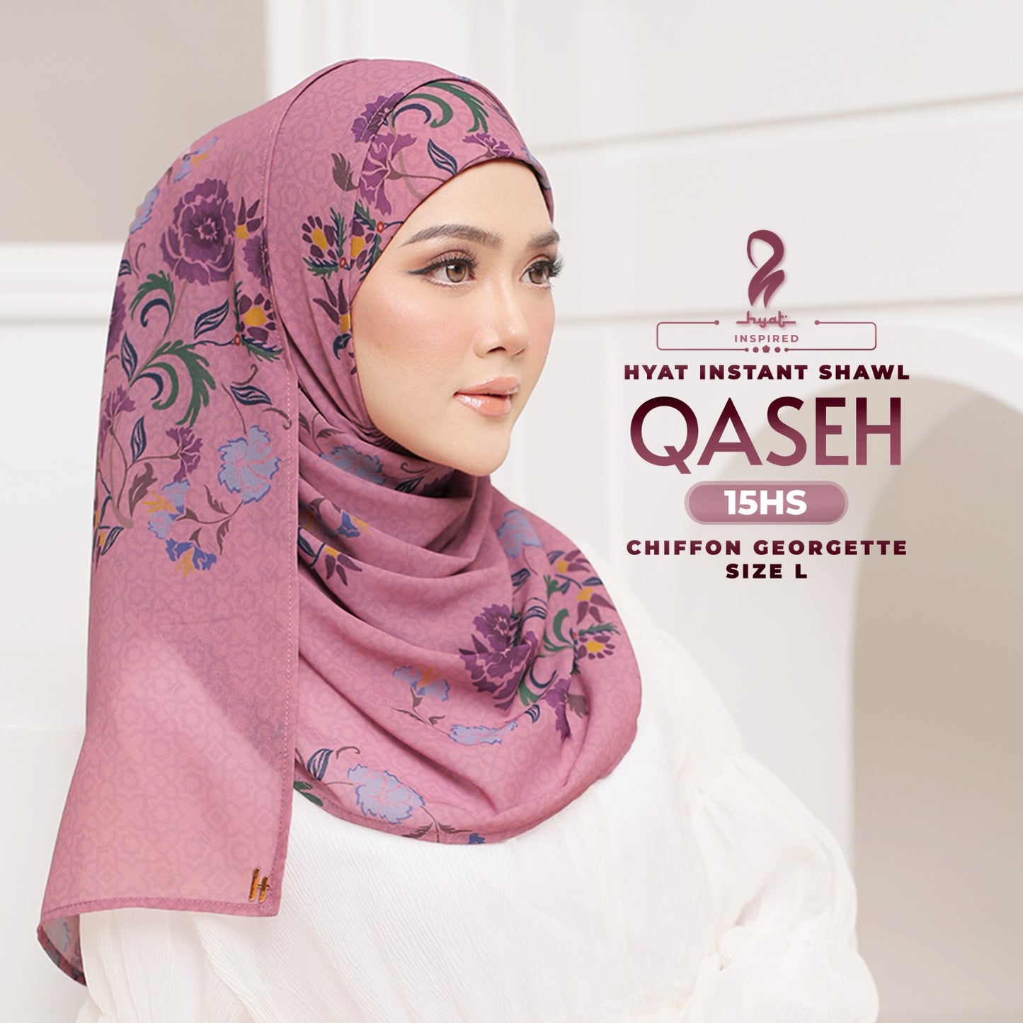 Hyat Hijab Inspired Qamra, Hawra, Qaseh & Arfa Instant Shawl Collection With Box (13-16HS)