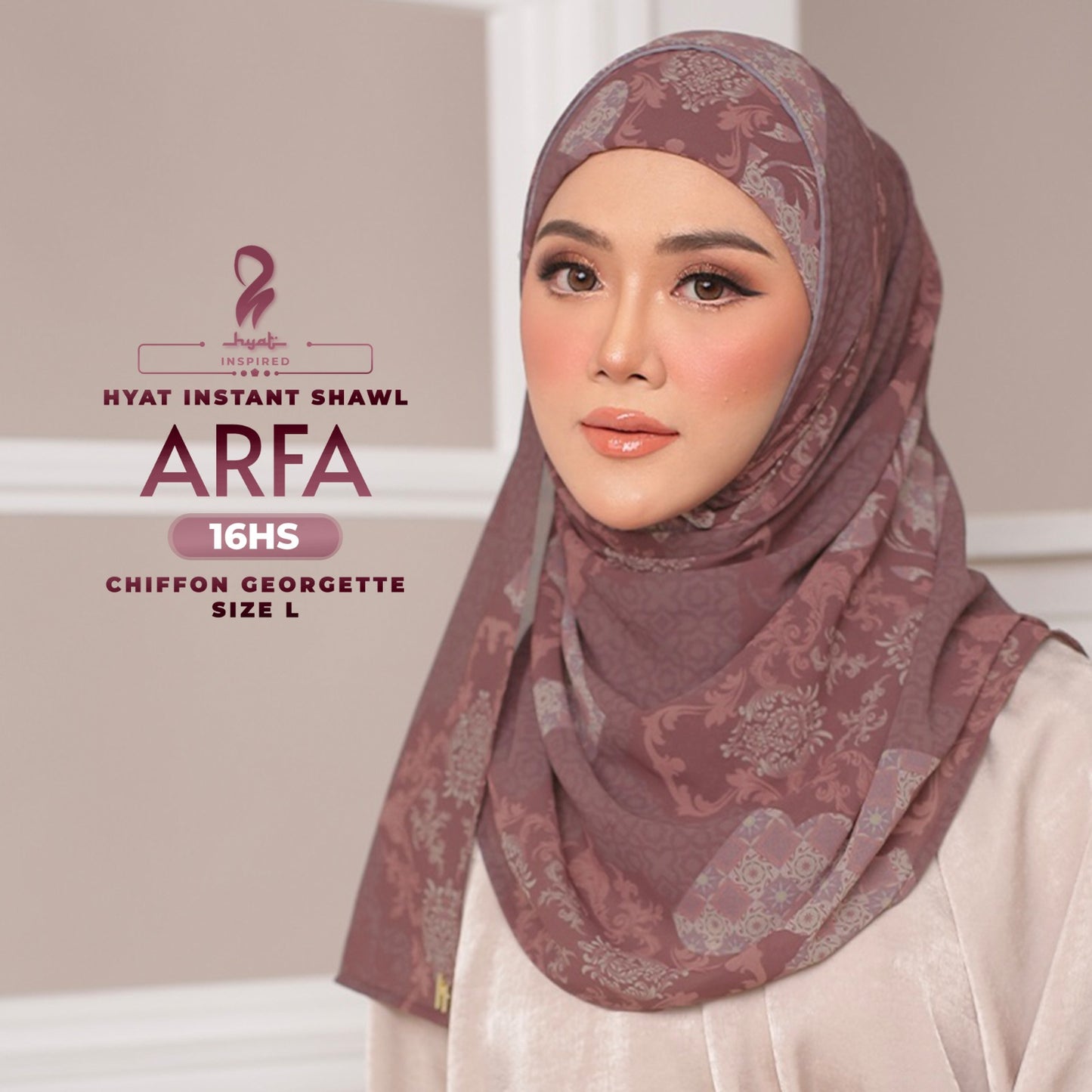 Hyat Hijab Inspired Qamra, Hawra, Qaseh & Arfa Instant Shawl Collection With Box (13-16HS)