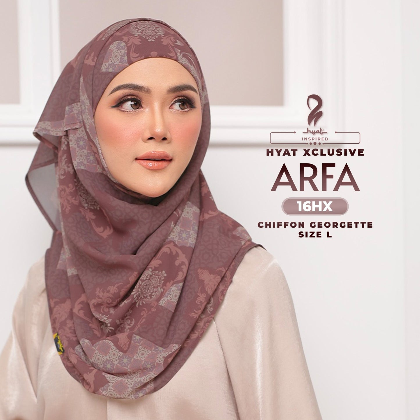 Hyat Hijab Inspired Qamra, Hawra, Qaseh & Arfa Xclusivel Collection With Box (13-16HX)