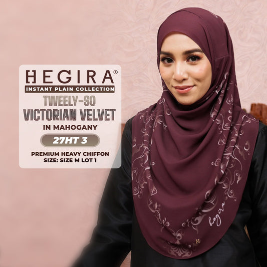 Hegira Hijab Inspired TWEELY-SO VICTORIAN VELVET Instant Collection (27HT)