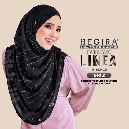 Hegira Hijab Inspired TWEELY-SO Linea Printed Textured Chiffon Collection (1HG)