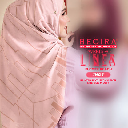 Hegira Hijab Inspired TWEELY-SO Linea Printed Textured Chiffon Collection (1HG)