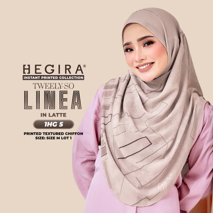 Hegira Hijab Inspired TWEELY-SO Linea Printed Textured Chiffon Collection (1HG)