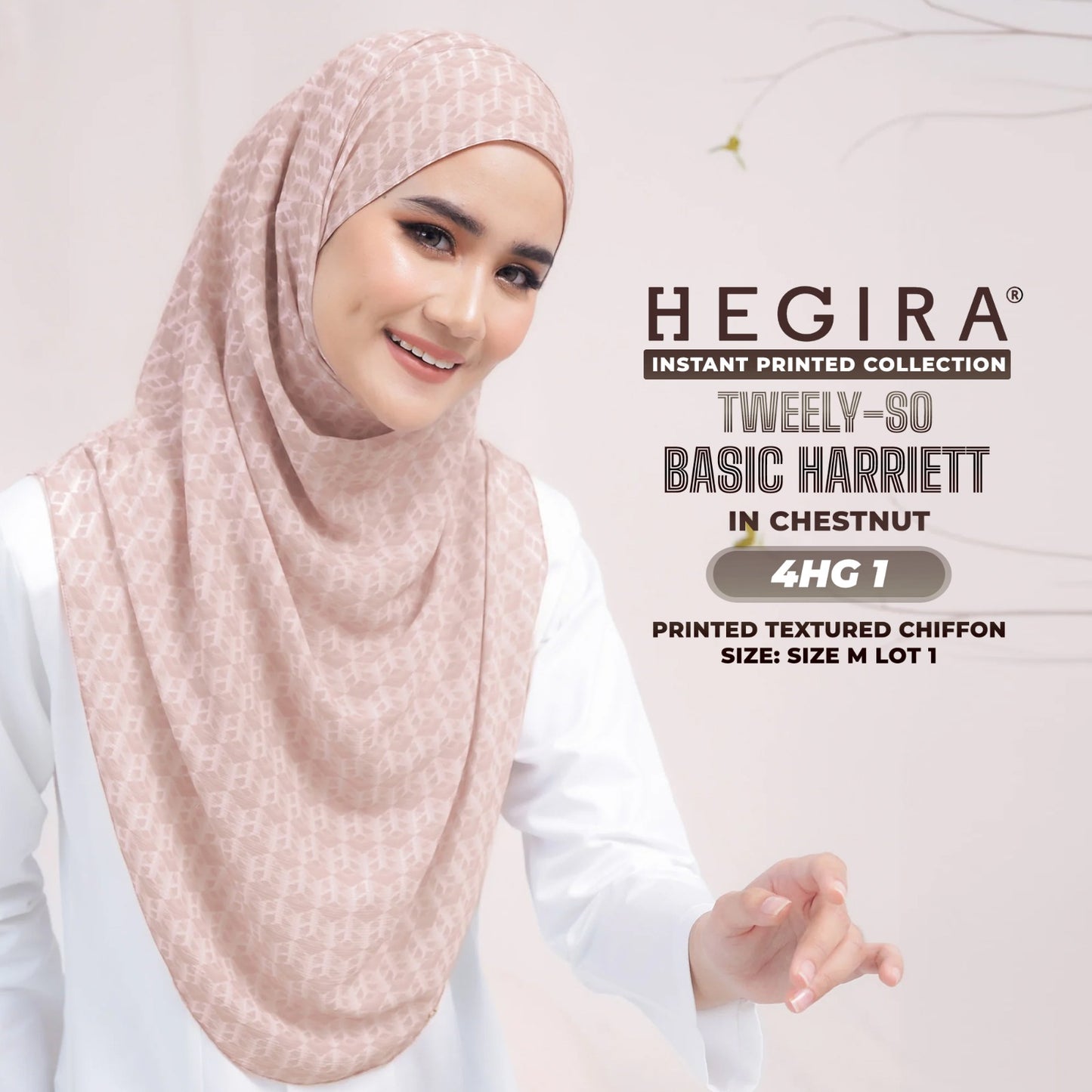 Hegira Inspired TWEELY-SO HARRIET Printed Textured Chiffon Collection (4HG)