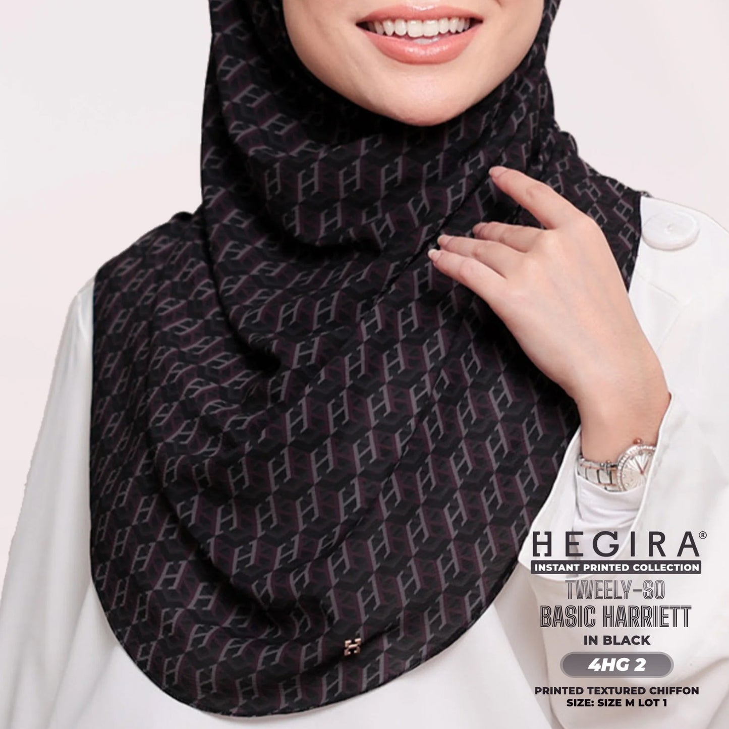 Hegira Inspired TWEELY-SO HARRIET Printed Textured Chiffon Collection (4HG)