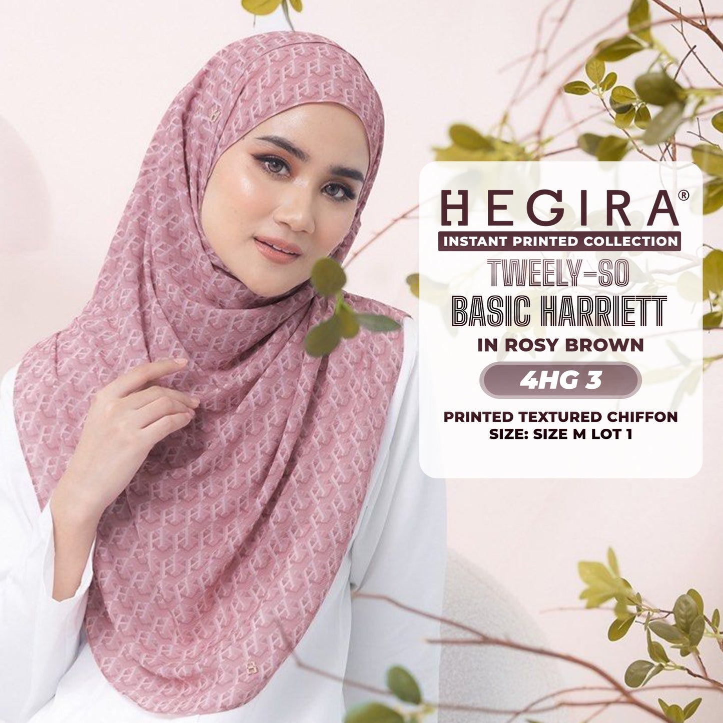 Hegira Inspired TWEELY-SO HARRIET Printed Textured Chiffon Collection (4HG)