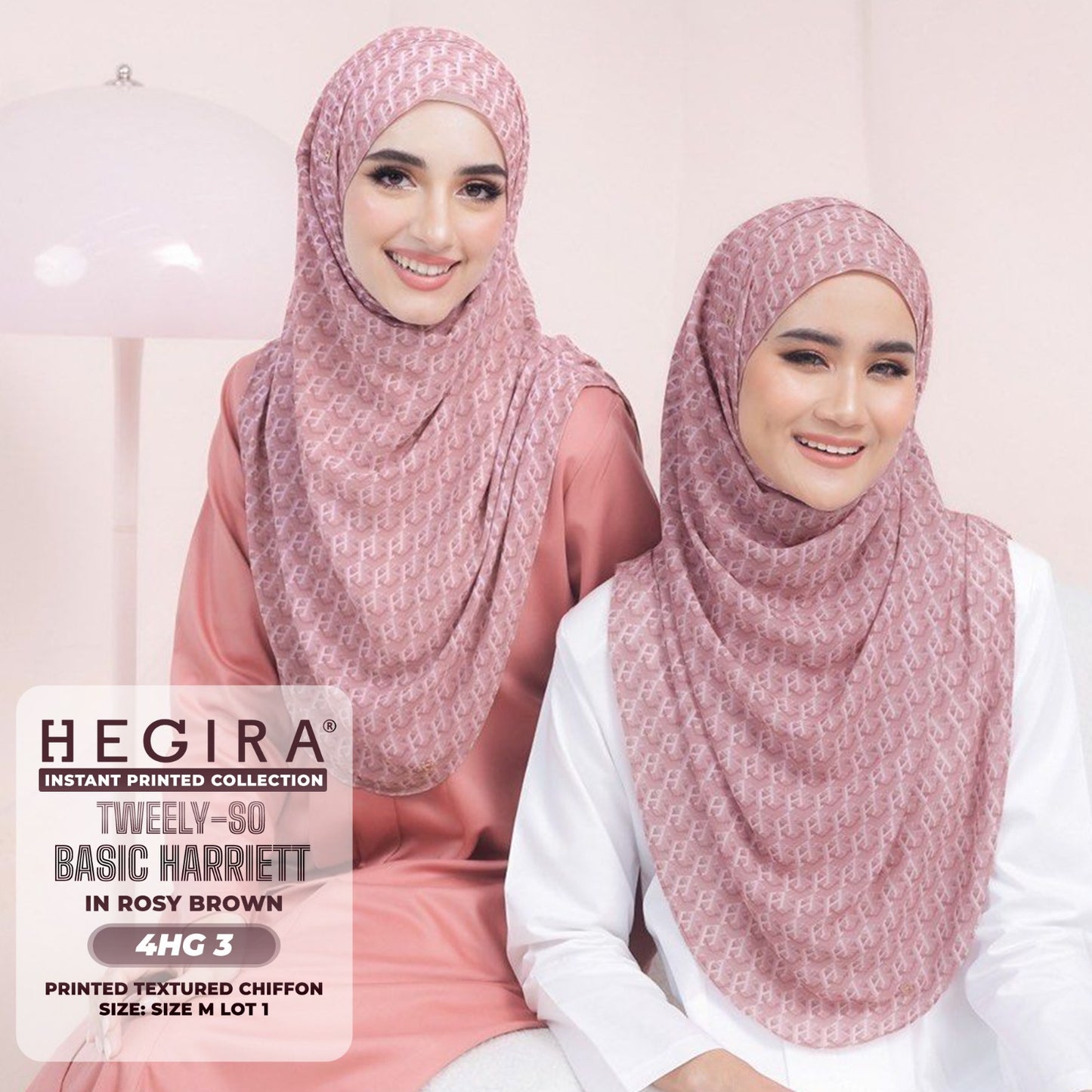 Hegira Inspired TWEELY-SO HARRIET Printed Textured Chiffon Collection (4HG)