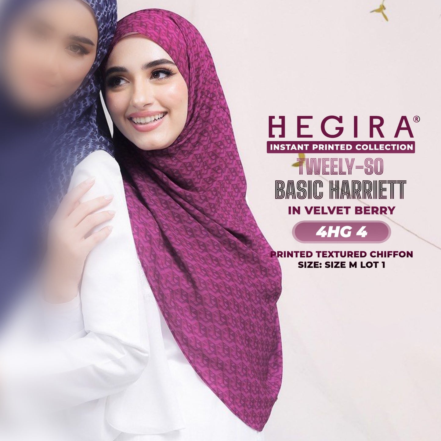 Hegira Inspired TWEELY-SO HARRIET Printed Textured Chiffon Collection (4HG)