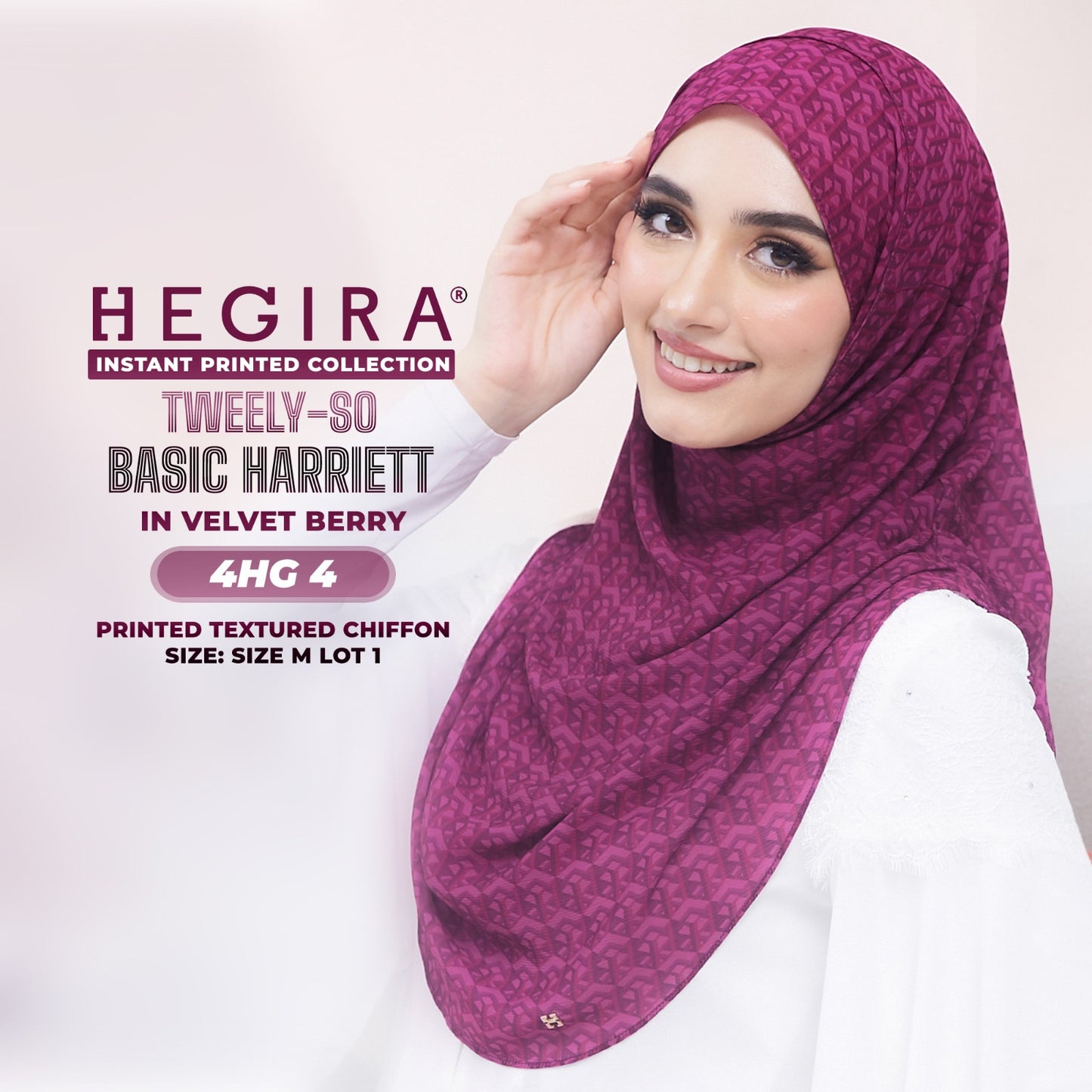 Hegira Inspired TWEELY-SO HARRIET Printed Textured Chiffon Collection (4HG)