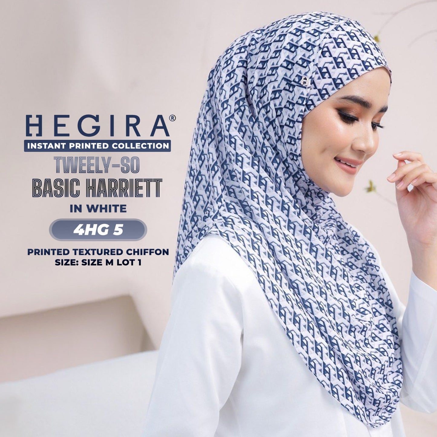 Hegira Inspired TWEELY-SO HARRIET Printed Textured Chiffon Collection (4HG)