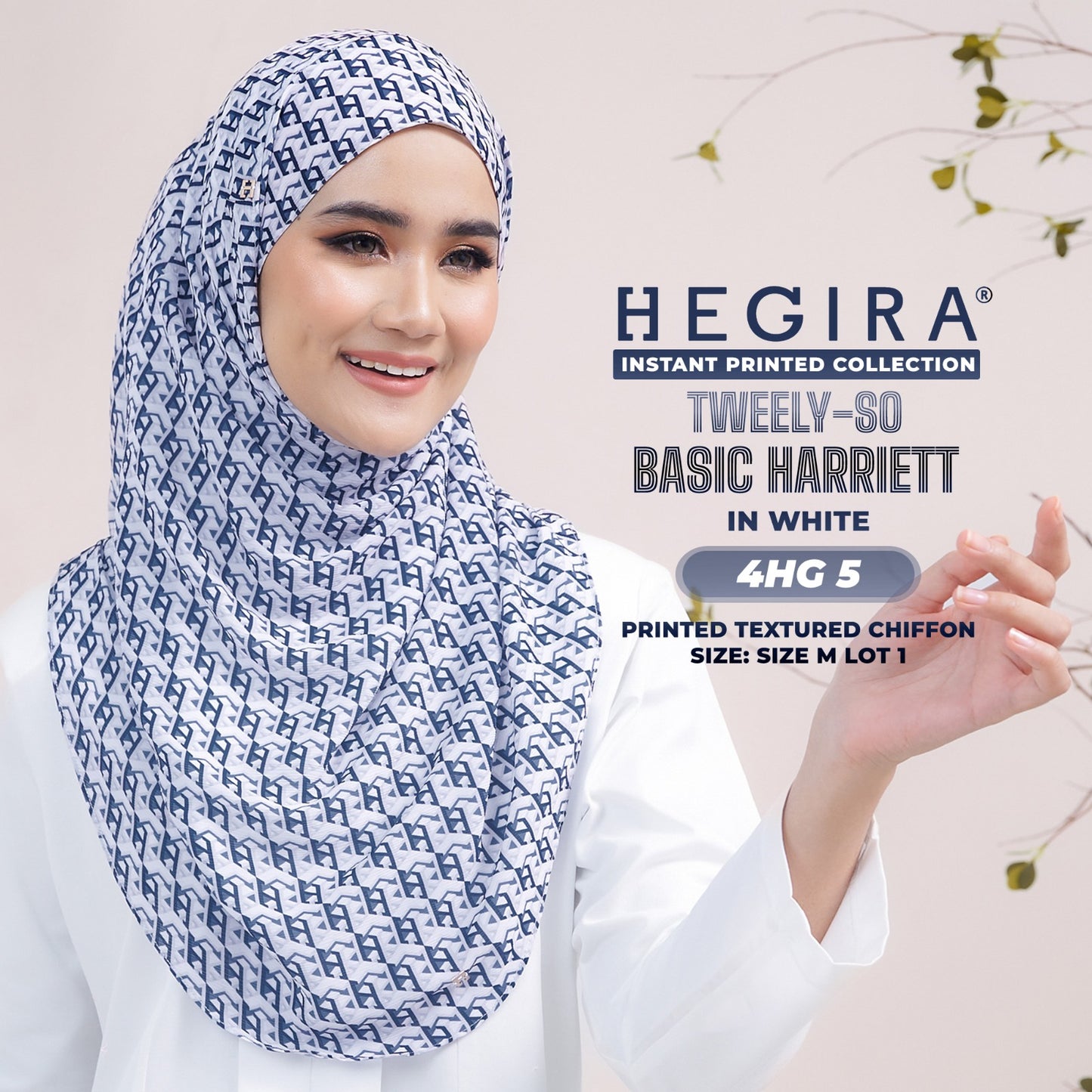 Hegira Inspired TWEELY-SO HARRIET Printed Textured Chiffon Collection (4HG)