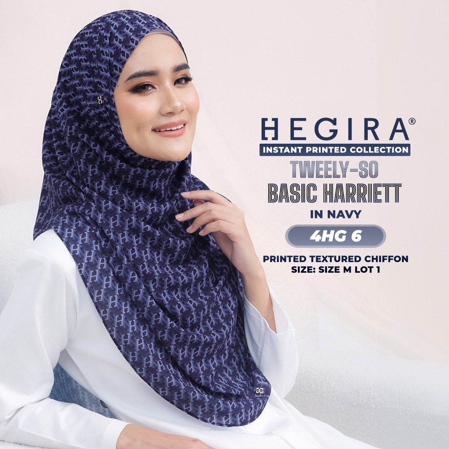 Hegira Inspired TWEELY-SO HARRIET Printed Textured Chiffon Collection (4HG)