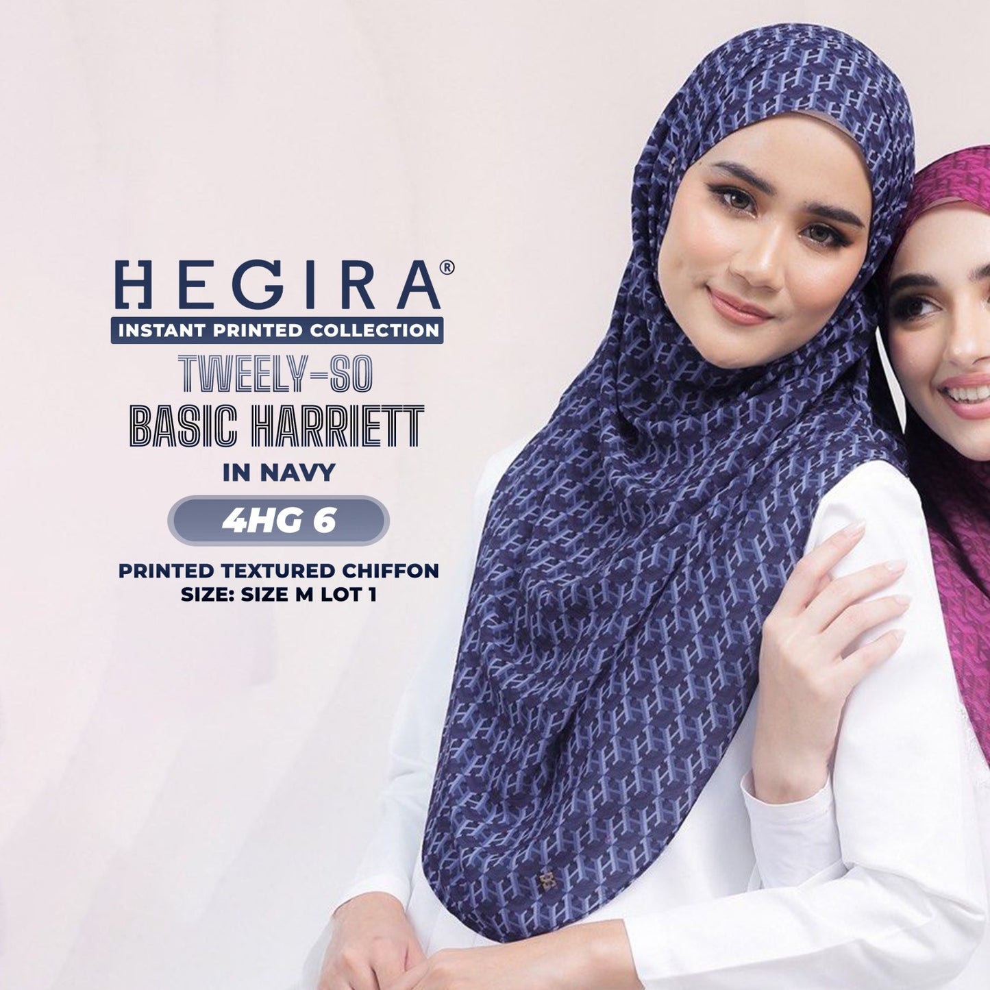 Hegira Inspired TWEELY-SO HARRIET Printed Textured Chiffon Collection (4HG)