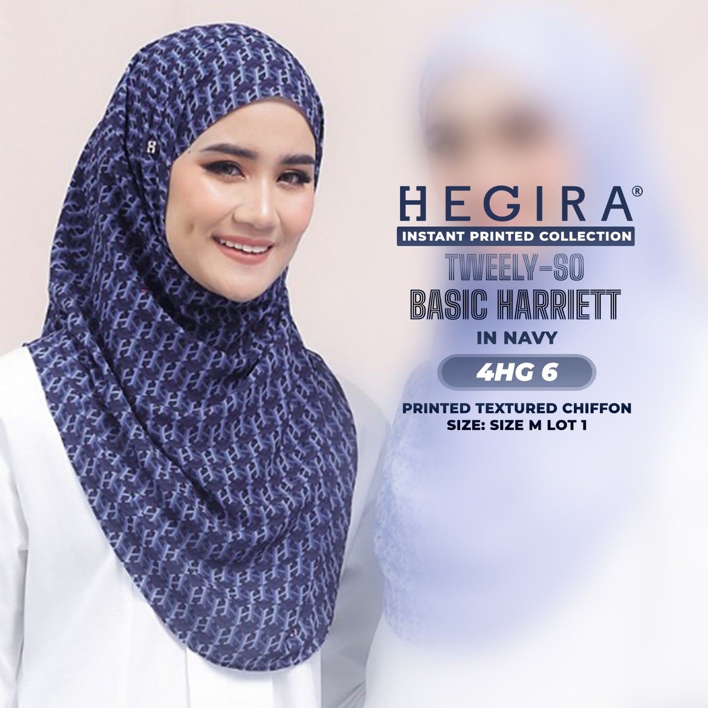 Hegira Inspired TWEELY-SO HARRIET Printed Textured Chiffon Collection (4HG)