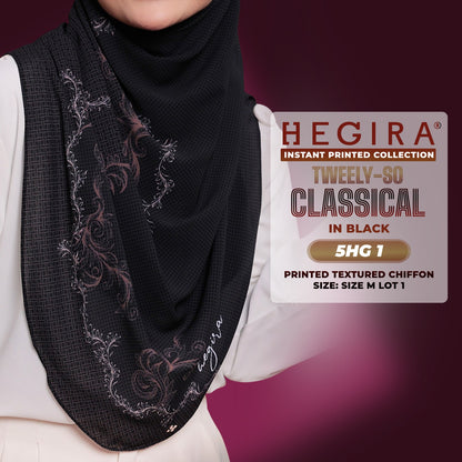 Hegira Inspired TWEELY-SO CLASSICAL Printed Textured Chiffon Collection (5HG)