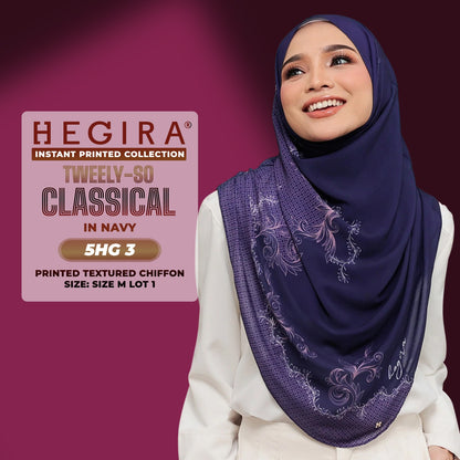 Hegira Inspired TWEELY-SO CLASSICAL Printed Textured Chiffon Collection (5HG)