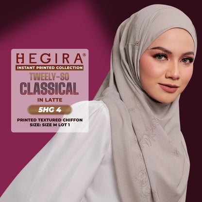 Hegira Inspired TWEELY-SO CLASSICAL Printed Textured Chiffon Collection (5HG)