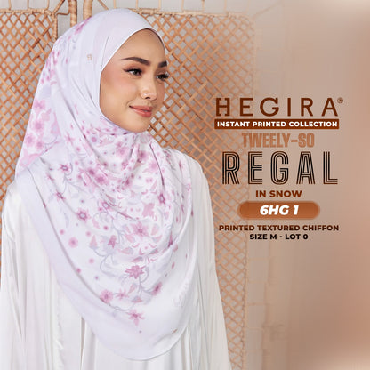 Hegira Hijab Inspired TWEELY-SO REGAL Printed Textured Chiffon Collection SIZE-M LOT-0 (6HG)