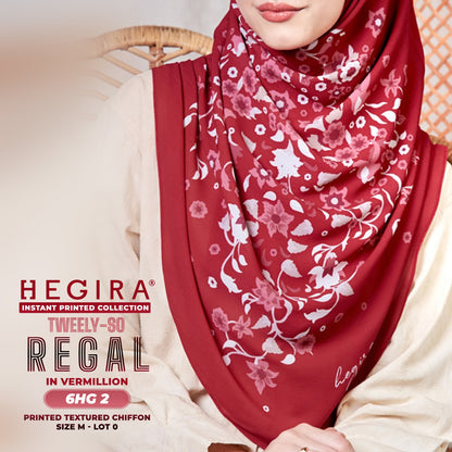 Hegira Hijab Inspired TWEELY-SO REGAL Printed Textured Chiffon Collection SIZE-M LOT-0 (6HG)