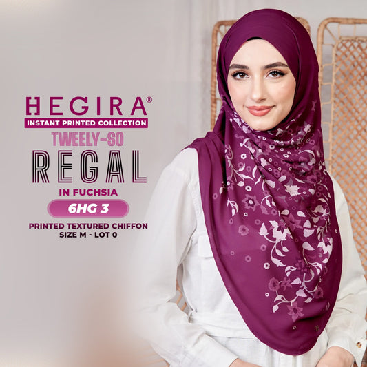 Hegira Hijab Inspired TWEELY-SO REGAL Printed Textured Chiffon Collection SIZE-M LOT-0 (6HG)