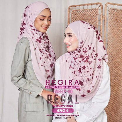 Hegira Hijab Inspired TWEELY-SO REGAL Printed Textured Chiffon Collection SIZE-M LOT-0 (6HG)