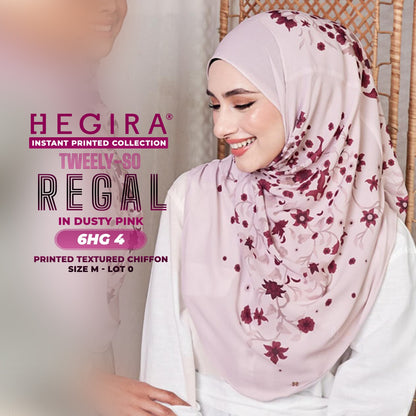 Hegira Hijab Inspired TWEELY-SO REGAL Printed Textured Chiffon Collection SIZE-M LOT-0 (6HG)