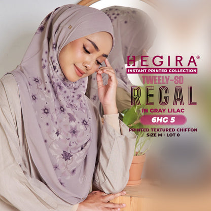 Hegira Hijab Inspired TWEELY-SO REGAL Printed Textured Chiffon Collection SIZE-M LOT-0 (6HG)