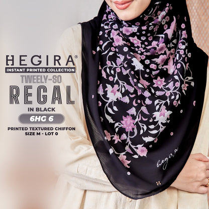 Hegira Hijab Inspired TWEELY-SO REGAL Printed Textured Chiffon Collection SIZE-M LOT-0 (6HG)