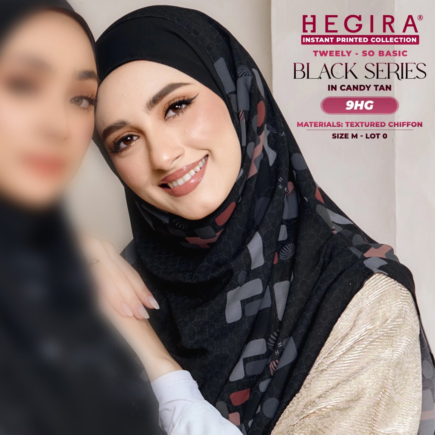 Hegira Hijab Inspired Tweely-So Basic Black Series Instant Collection (9-14HG)