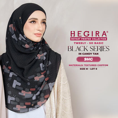 Hegira Hijab Inspired Tweely-So Basic Black Series Instant Collection (9-14HG)