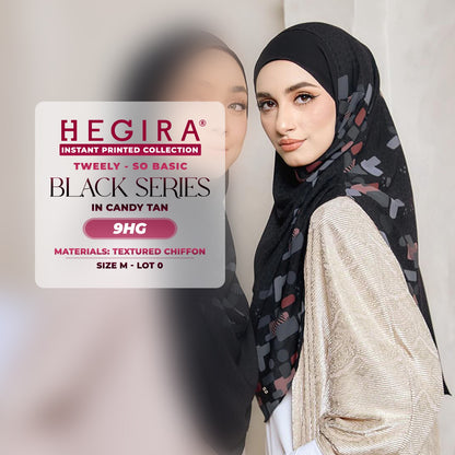 Hegira Hijab Inspired Tweely-So Basic Black Series Instant Collection (9-14HG)