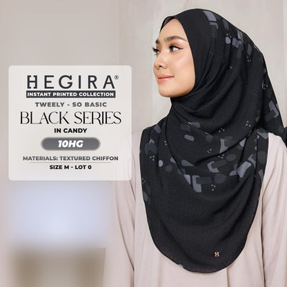 Hegira Hijab Inspired Tweely-So Basic Black Series Instant Collection (9-14HG)