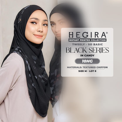 Hegira Hijab Inspired Tweely-So Basic Black Series Instant Collection (9-14HG)