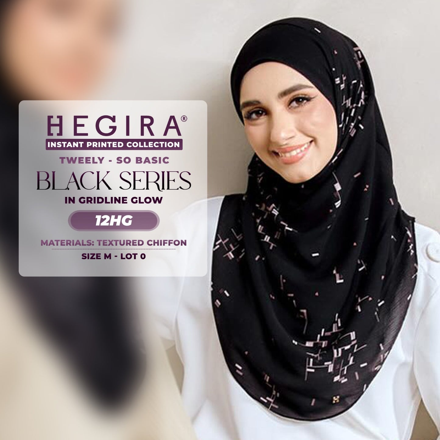 Hegira Hijab Inspired Tweely-So Basic Black Series Instant Collection (9-14HG)