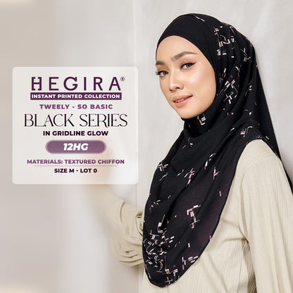 Hegira Hijab Inspired Tweely-So Basic Black Series Instant Collection (9-14HG)