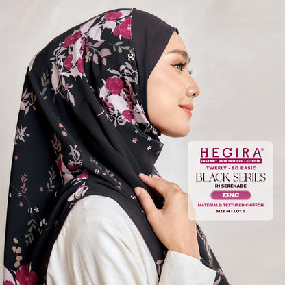 Hegira Hijab Inspired Tweely-So Basic Black Series Instant Collection (9-14HG)