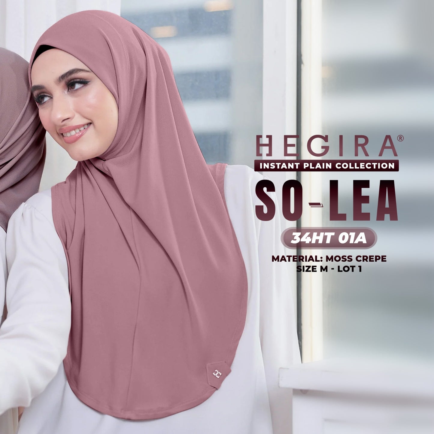 Hegira Hijab Inspired So-Lea Instant Plain Collection (34HT)