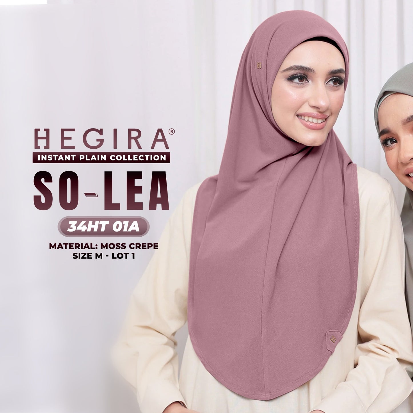 Hegira Hijab Inspired So-Lea Instant Plain Collection (34HT)