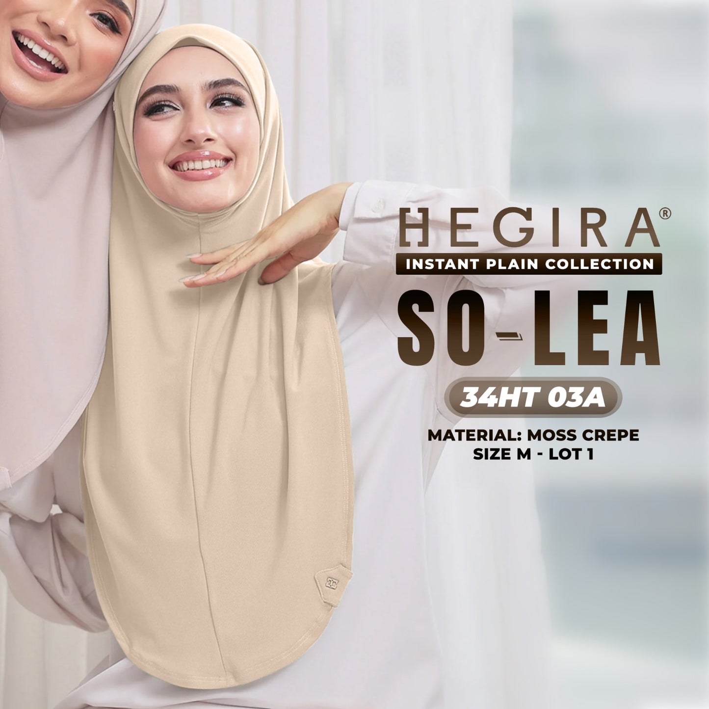 Hegira Hijab Inspired So-Lea Instant Plain Collection (34HT)